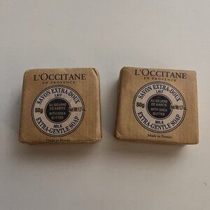 L'Occitane France Shea Milk Butter Extra Gentle Soap Milk 3.5 oz New Set Of 2